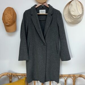 Aritzia Babaton Stedman Charcoal Grey Wool Coat